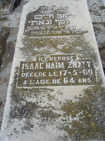 ZNATY Isaac Haim 的墓碑