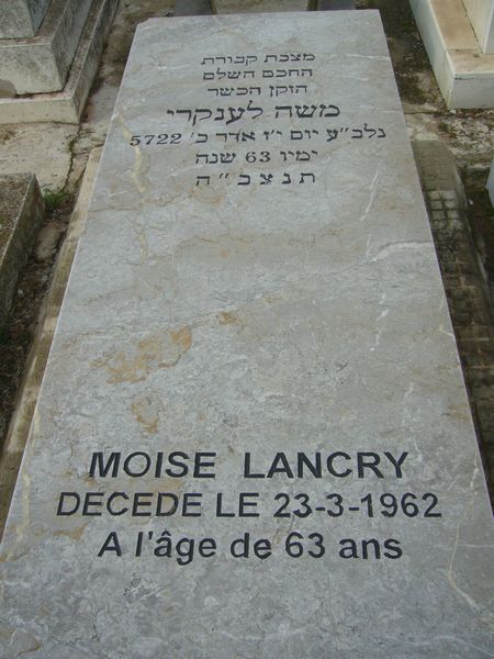 LANCRY Moise fejfája