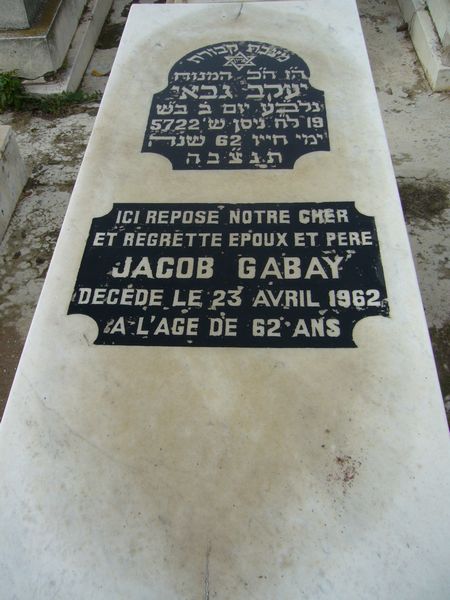 Stèle de GABAY Jacob