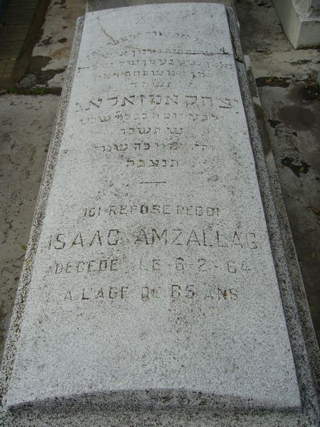Tombstone of AMZALLAG Isaac