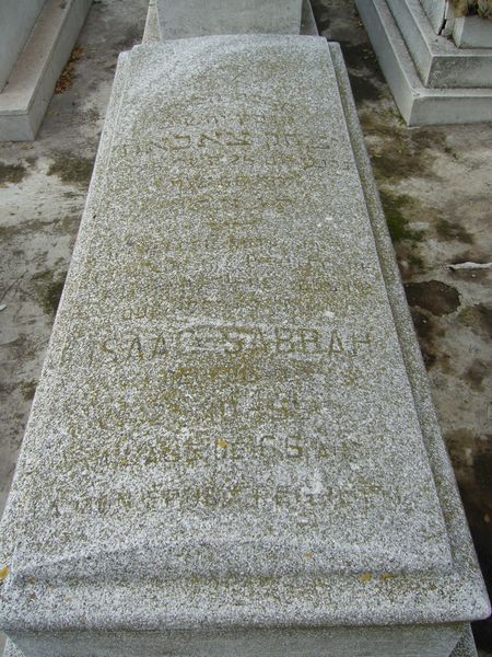 Lápide de SABBAH Isaac