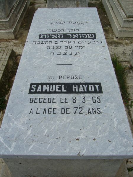 Grafsteen van HAYOT Samuel