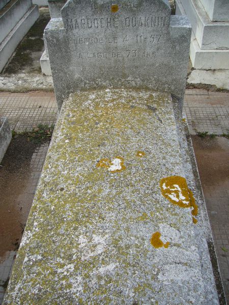 Stèle de OUAKNINE Mardoche