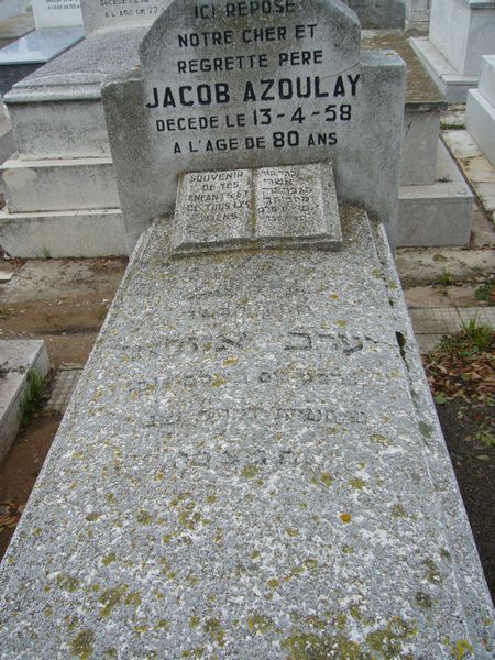 Tombstone of AZOULAY Jacob