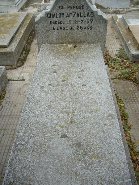 Tombstone of AMZALLAG Chalom