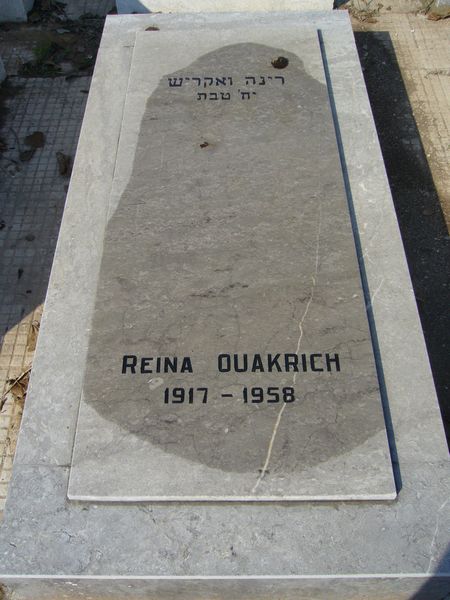 Tombstone of OUAKRICH Reina