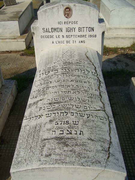 Lápide de BITTON Salomon Ighy