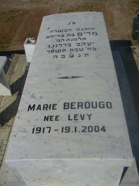 Lápide de BERDUGO Marie