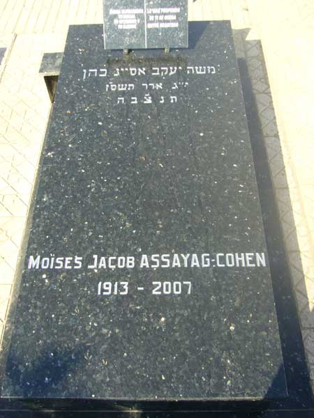 ASSAYAG COHEN Moises Jacob fejfája
