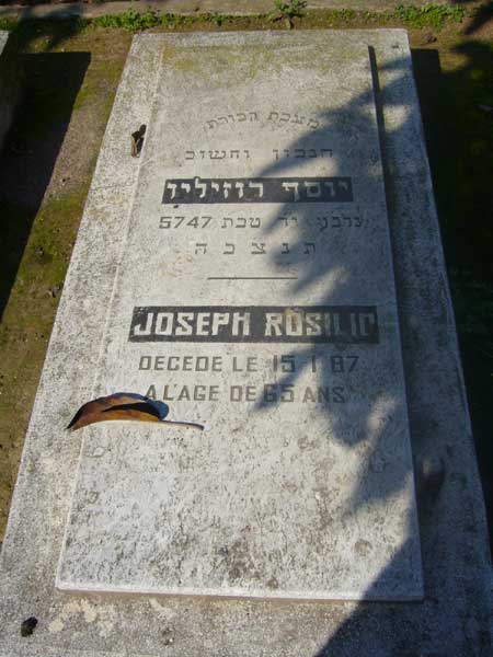 Grafsteen van ROSILIO Joseph
