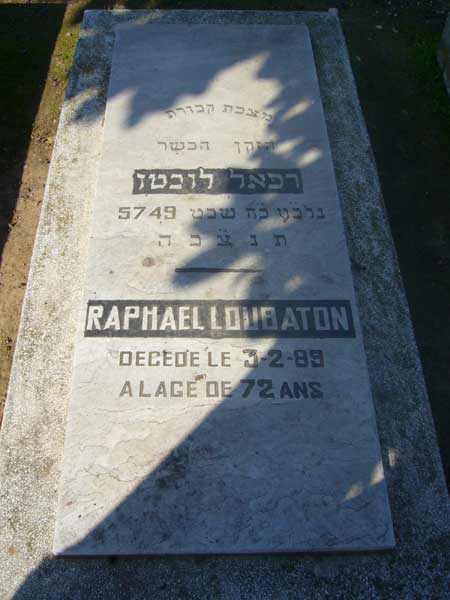 Stèle de LOUBATON Raphael