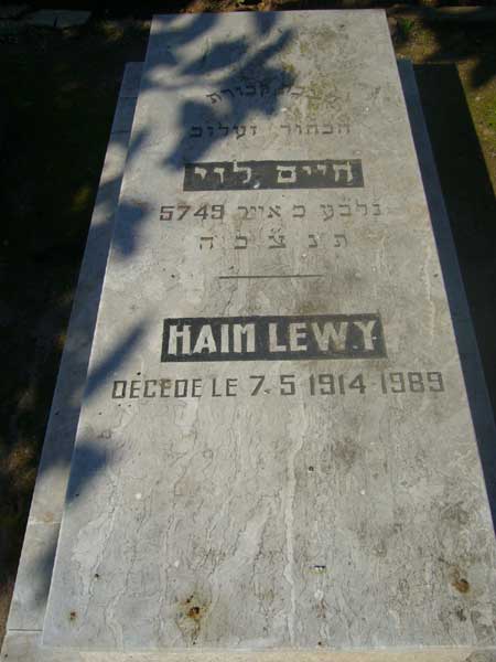 Stèle de LEWY Haim