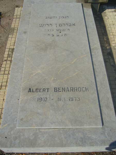 Grabstein von BENARROCH Albert