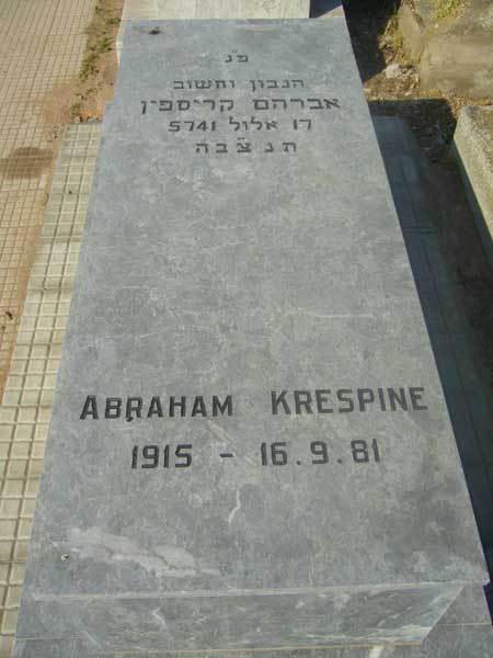KRESPINE Abraham fejfája