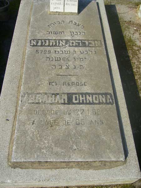 Stèle de OHNONA Abraham