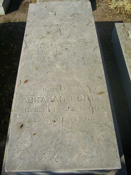 PONTE Abraham fejfája