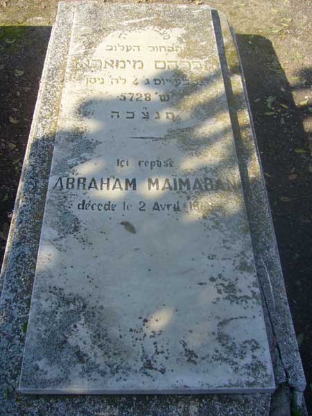 Tombstone of MAIMARAN Abraham