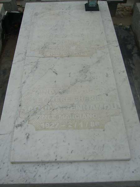Lápide de BENHAMOU Saouda