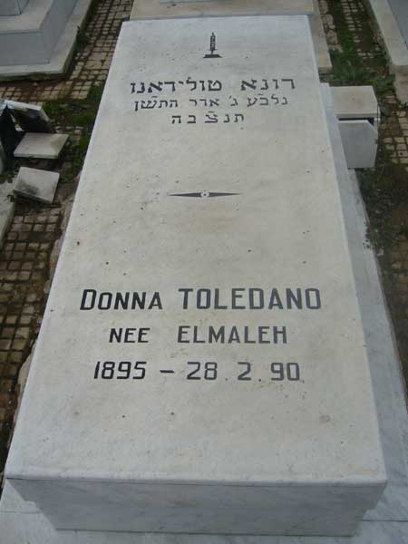 Tombstone of TOLEDANO Donna