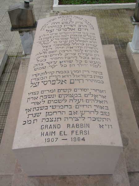 ELFERSI Haim Rabbin fejfája