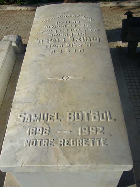 Grabstein von BOTBOL Samuel