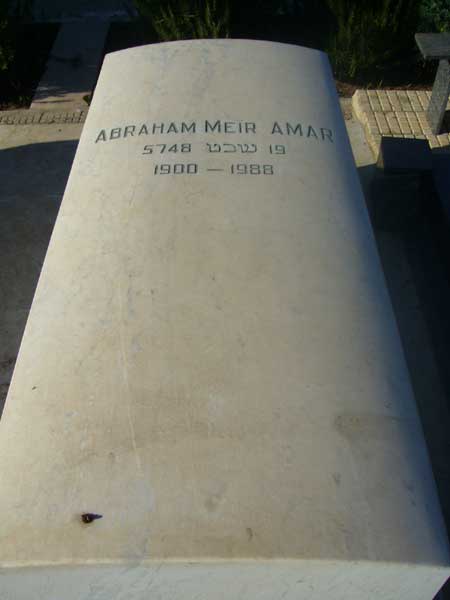 Tombstone of AMAR Abraham Meier