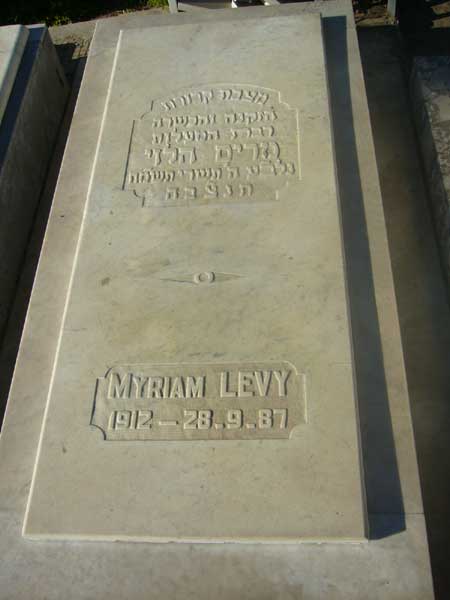 Stèle de LEVY Myriam