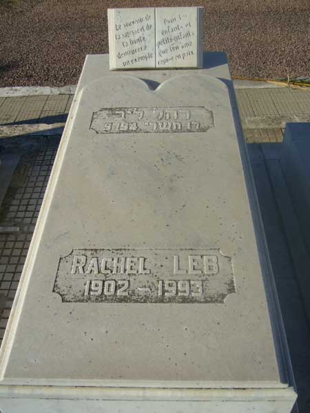 Tombstone of LEB Rachel