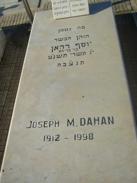 Grabstein von DAHAN Joseph M.