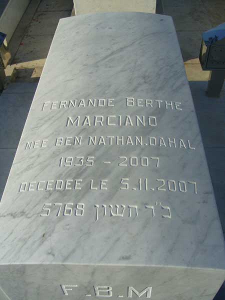 Grafsteen van MARCIANO Fernade Berthe
