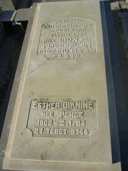 Lápide de OIKNINE Esther