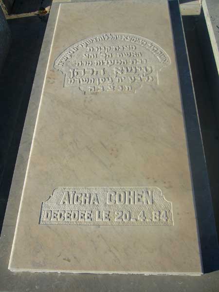 Grafsteen van COHEN Aicha