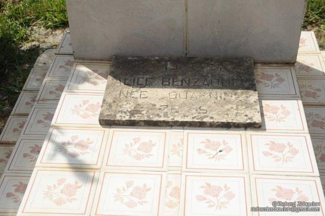 Tombstone of Benzaquen Alice