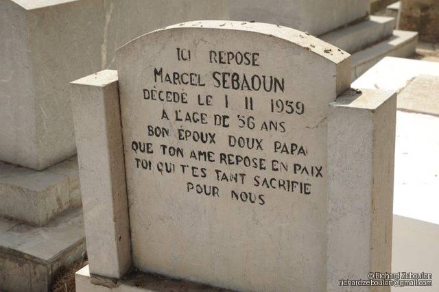 Grafsteen van Sebaoun Marcel