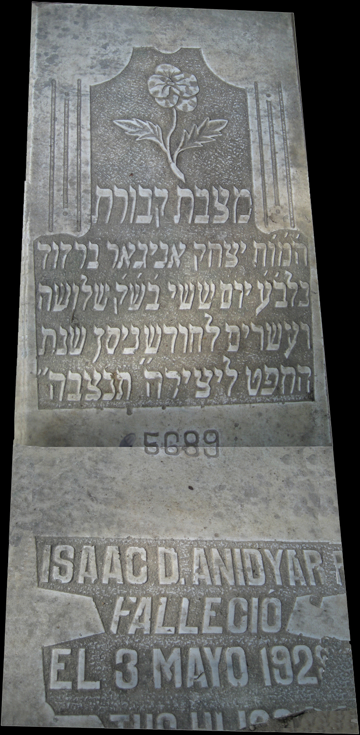 מַצֵּבה פון Anidyar Isaac David Nom et Prénom Epoux(se)