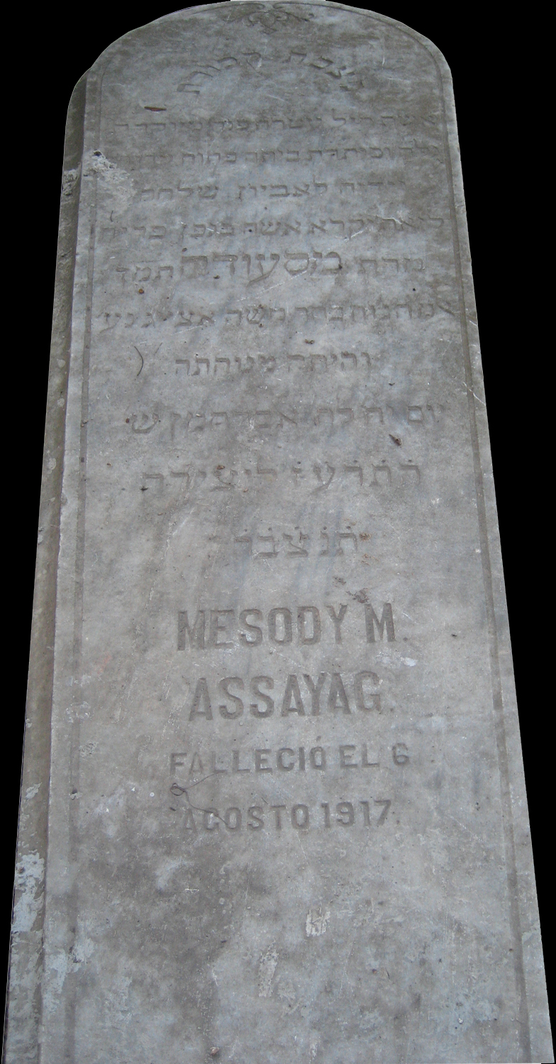 מַצֵּבה פון Assayag Mesody Nom et Prénom Epoux(se) Assayag, Moché