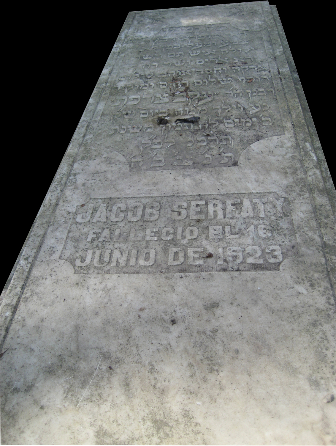 מַצֵּבה פון Serfaty Jacob Nom et Prénom Epoux(se)