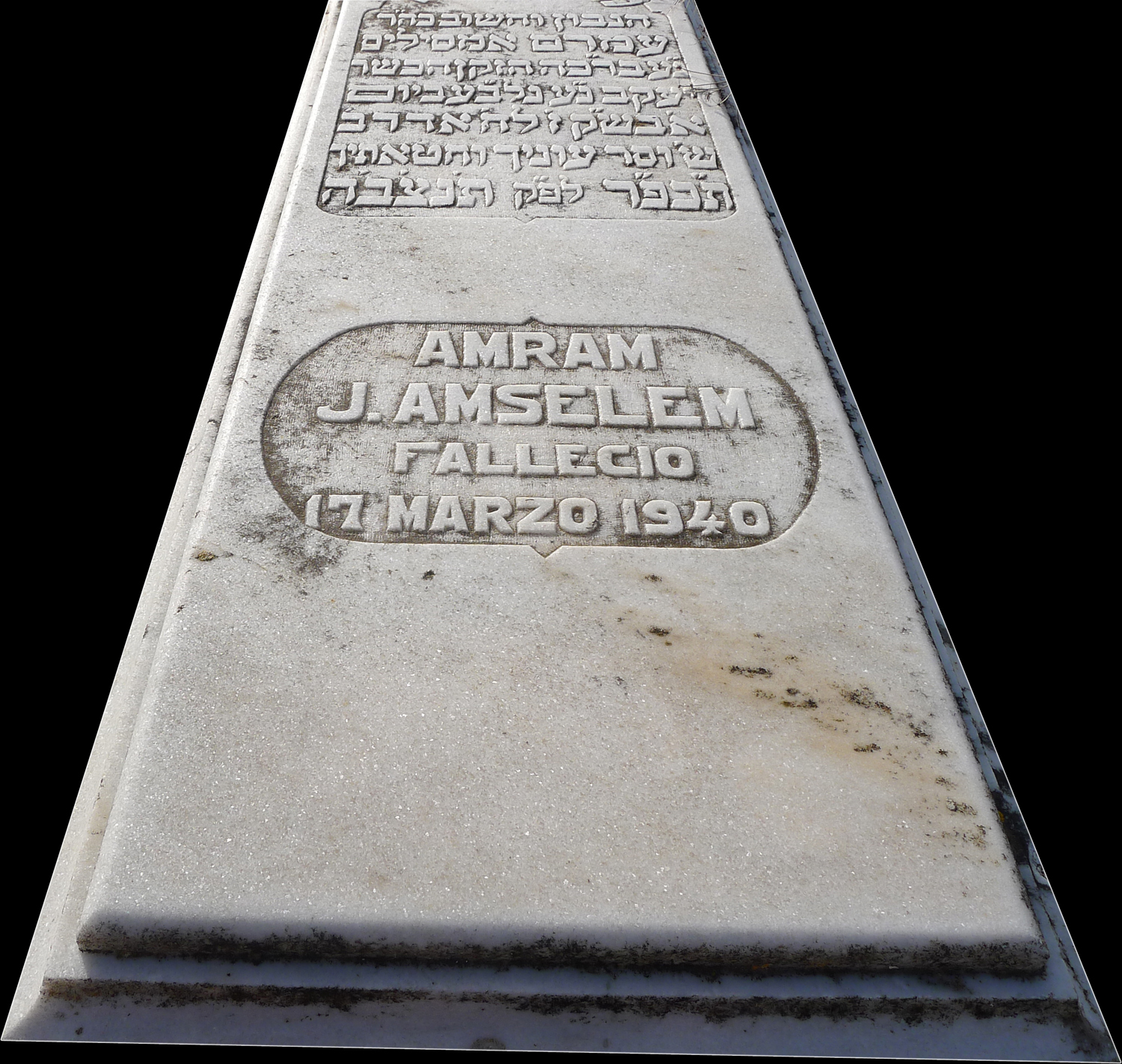 Grafsteen van Amselem Amram J.