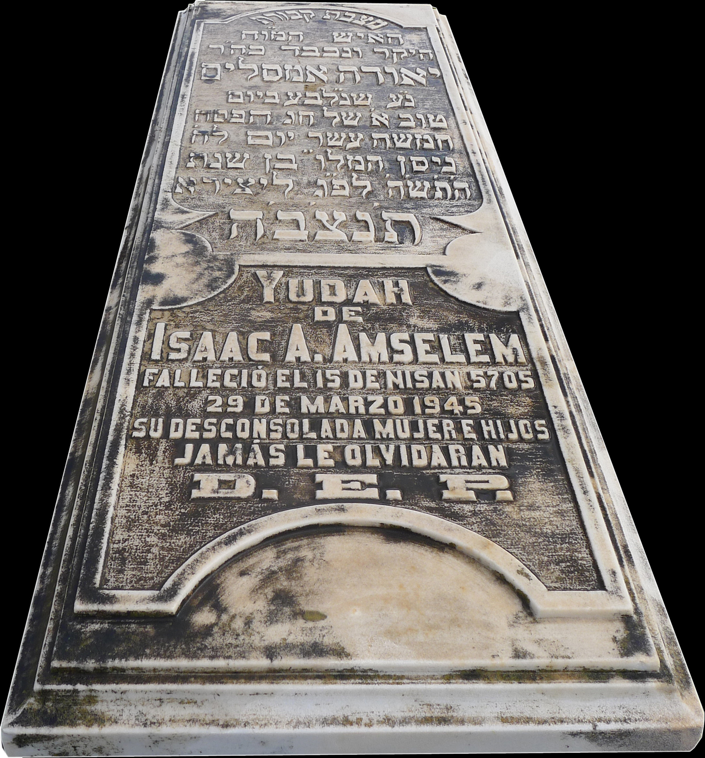 Grafsteen van Amselem Yudah
