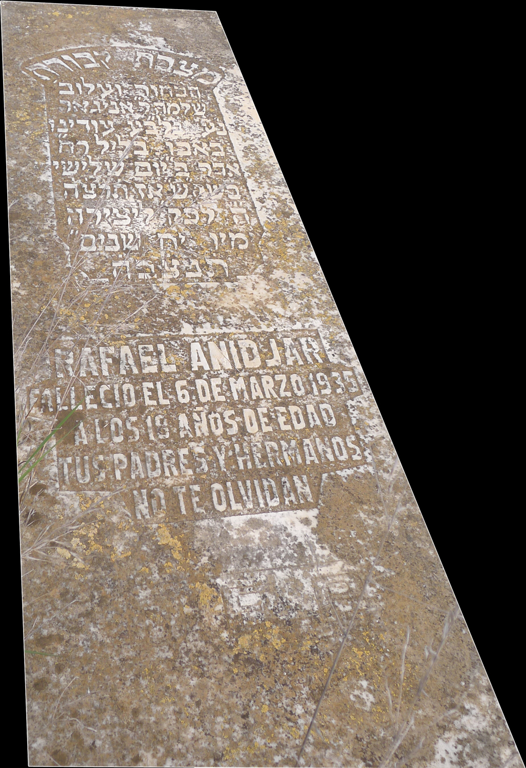 Grafsteen van Anidjar Rafael