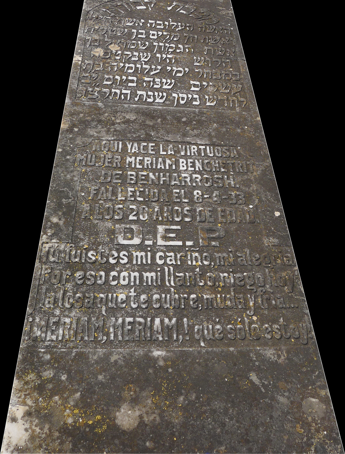 Grafsteen van Benchetrit Meriam
