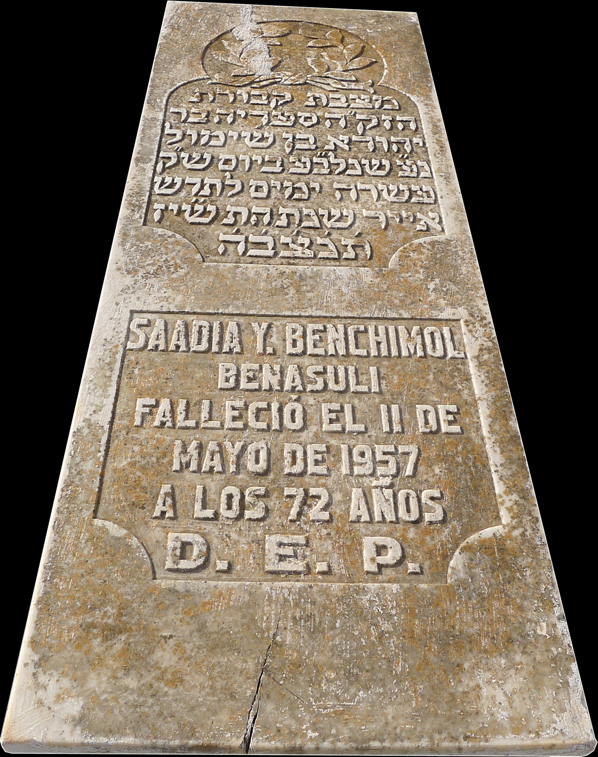 Benchimol Benasuli Saadia fejfája