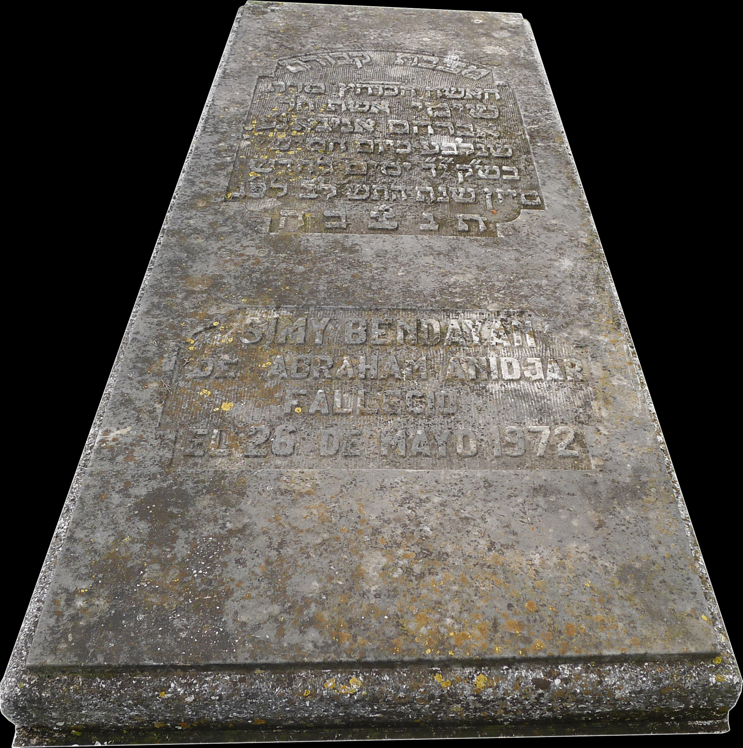 Grafsteen van Bendayan Simy