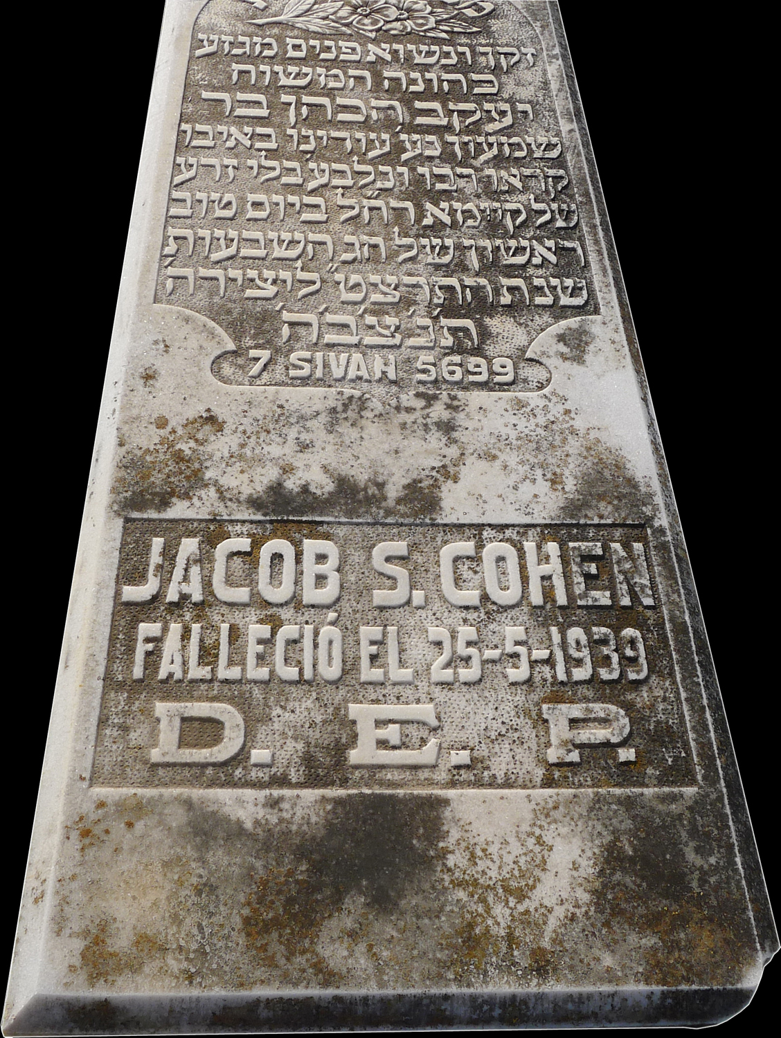Stèle de Cohen Jacob S.
