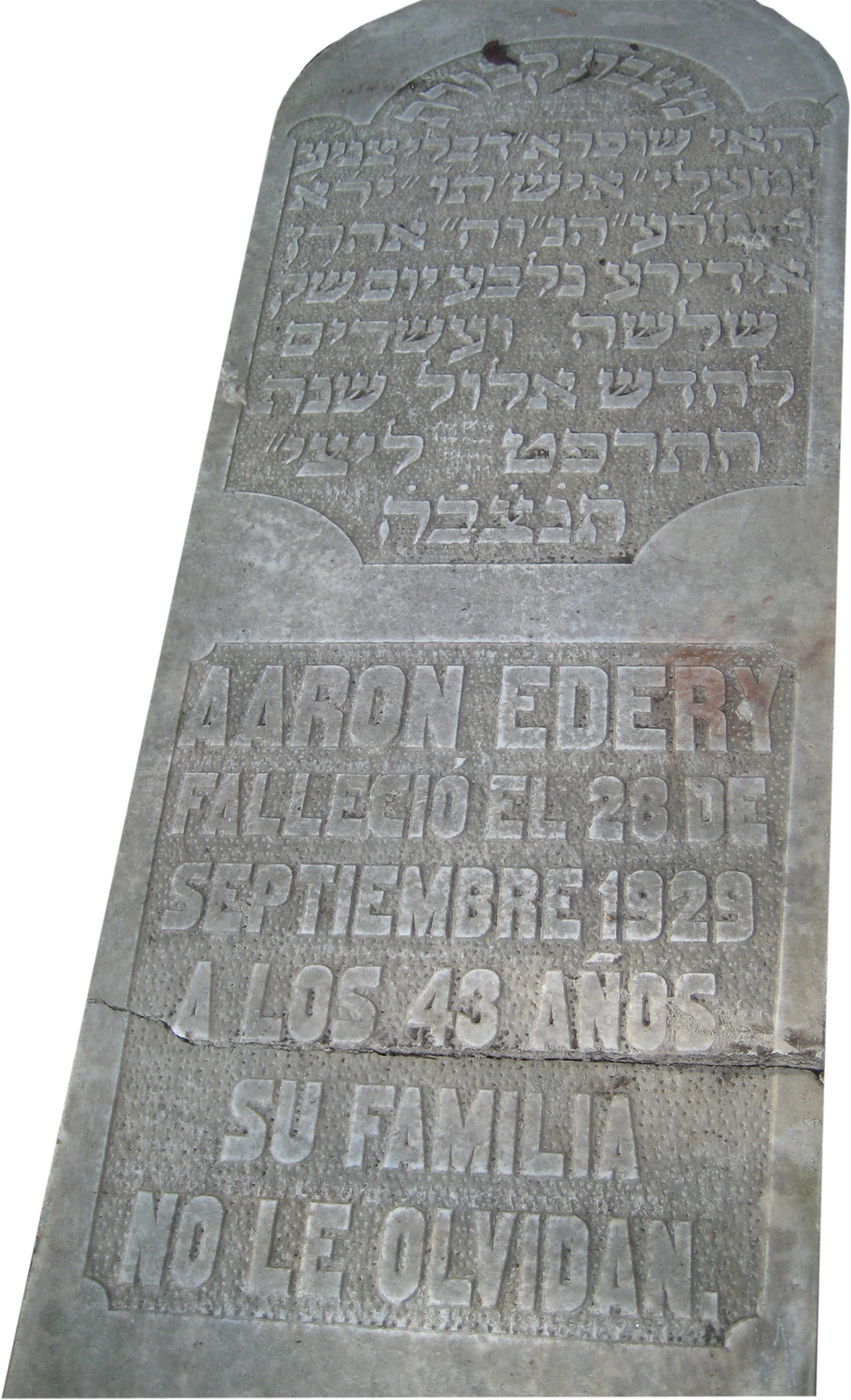 Grafsteen van Edery Aaron