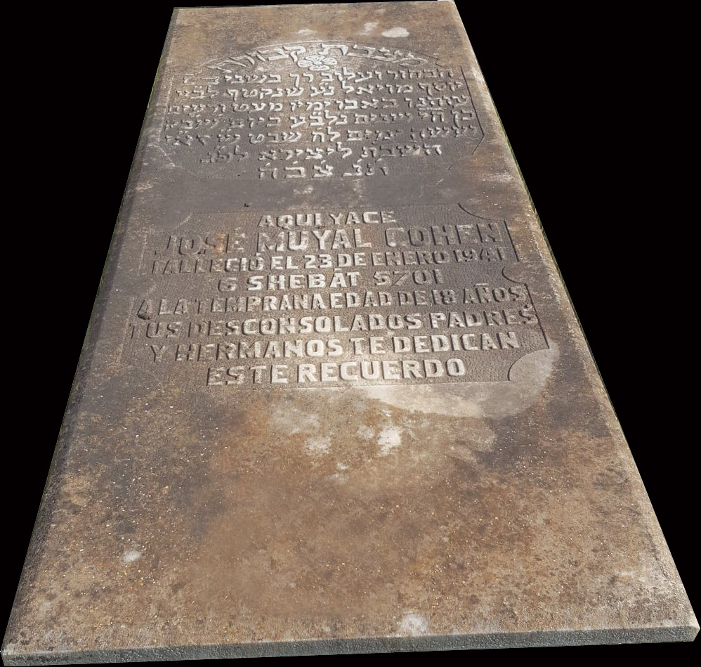 Stèle de Muyal-Cohen José Registro Civil Soltero