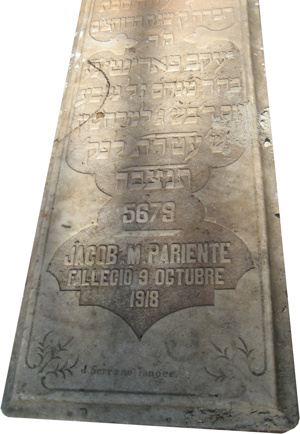 Pariente Jacob M fejfája