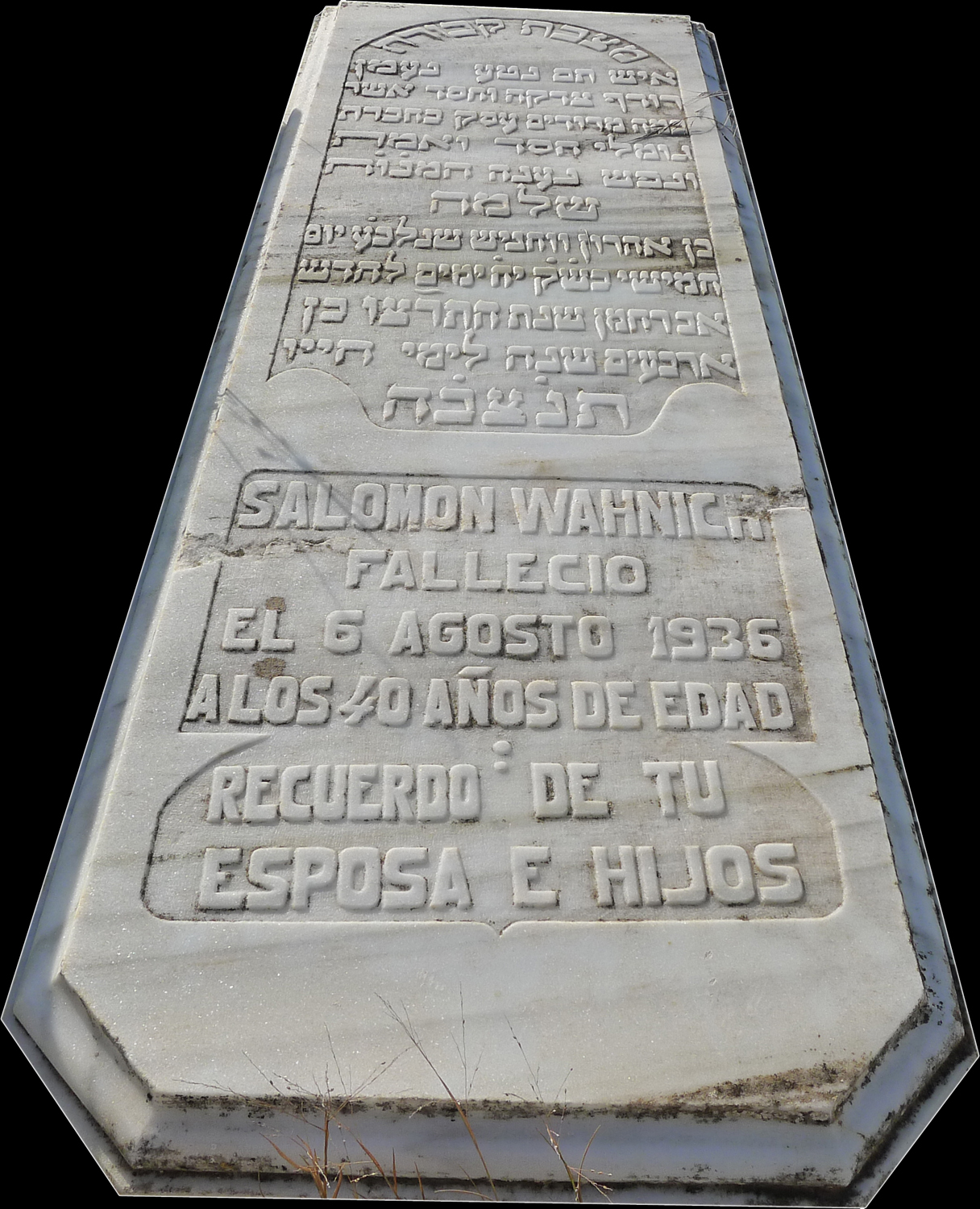 Grabstein von Wahnisch Salomon