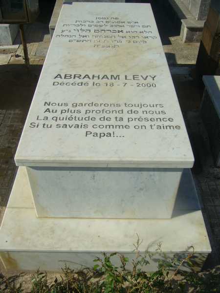 levy abraham fejfája