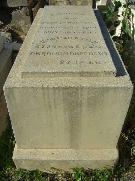 Tombstone of abecassis abraham